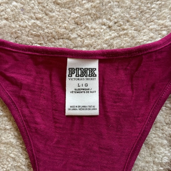 PINK Racerback Purple Tank Size Large - Picture 3 of 4